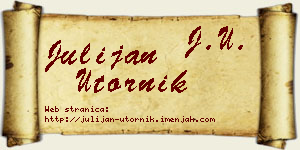 Julijan Utornik vizit kartica
